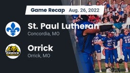 Recap: St. Paul Lutheran  vs. Orrick  2022
