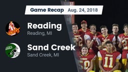 Recap: Reading  vs. Sand Creek  2018