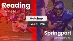 Matchup: Reading vs. Springport  2018