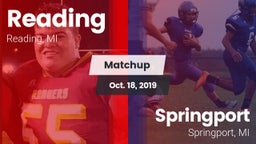 Matchup: Reading vs. Springport  2019