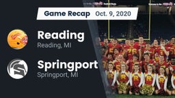 Recap: Reading  vs. Springport  2020