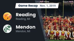 Recap: Reading  vs. Mendon  2019