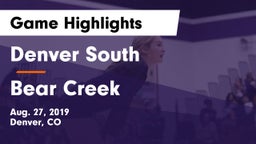 Denver South  vs Bear Creek Game Highlights - Aug. 27, 2019