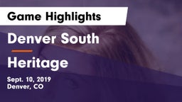 Denver South  vs Heritage  Game Highlights - Sept. 10, 2019
