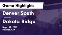 Denver South  vs Dakota Ridge  Game Highlights - Sept. 17, 2019
