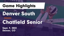 Denver South  vs Chatfield Senior  Game Highlights - Sept. 9, 2022