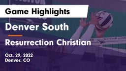Denver South  vs Resurrection Christian  Game Highlights - Oct. 29, 2022
