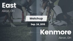 Matchup: East vs. Kenmore  2016