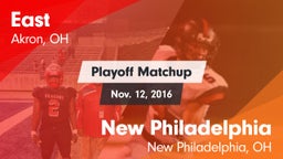 Matchup: East vs. New Philadelphia  2016