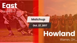 Matchup: East vs. Howland  2017