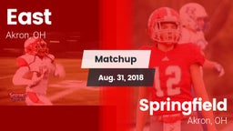 Matchup: East vs. Springfield  2018