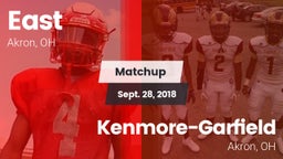 Matchup: East vs. Kenmore-Garfield   2018