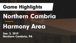 Northern Cambria  vs Harmony Area Game Highlights - Jan. 3, 2019