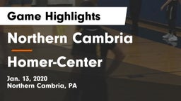 Northern Cambria  vs Homer-Center  Game Highlights - Jan. 13, 2020