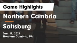 Northern Cambria  vs Saltsburg  Game Highlights - Jan. 19, 2021