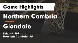 Northern Cambria  vs Glendale  Game Highlights - Feb. 16, 2021