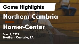 Northern Cambria  vs Homer-Center  Game Highlights - Jan. 3, 2022