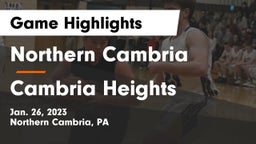 Northern Cambria  vs Cambria Heights  Game Highlights - Jan. 26, 2023