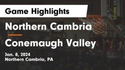 Northern Cambria  vs Conemaugh Valley  Game Highlights - Jan. 8, 2024