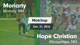 Matchup: Moriarty vs. Hope Christian  2016