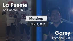 Matchup: La Puente High vs. Garey  2016