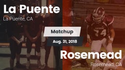 Matchup: La Puente High vs. Rosemead  2018