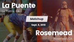 Matchup: La Puente High vs. Rosemead  2019