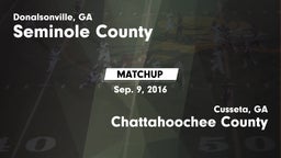 Matchup: Seminole County vs. Chattahoochee County  2016