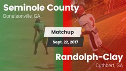 Matchup: Seminole County vs. Randolph-Clay  2017