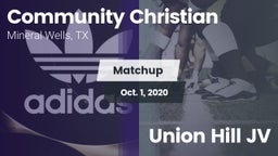 Matchup: Community Christian vs. Union Hill JV 2020