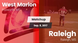 Matchup: West Marion vs. Raleigh  2017