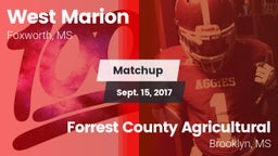 Matchup: West Marion vs. Forrest County Agricultural  2017