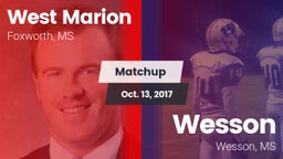Matchup: West Marion vs. Wesson  2017