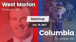 Matchup: West Marion vs. Columbia  2017