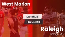 Matchup: West Marion vs. Raleigh  2018