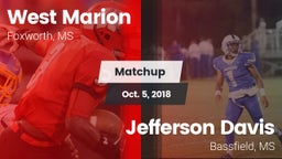 Matchup: West Marion vs. Jefferson Davis  2018