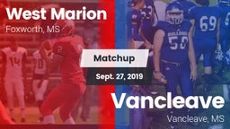 Matchup: West Marion vs. Vancleave  2019