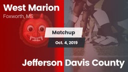 Matchup: West Marion vs. Jefferson Davis County 2019