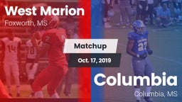 Matchup: West Marion vs. Columbia  2019