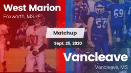 Matchup: West Marion vs. Vancleave  2020