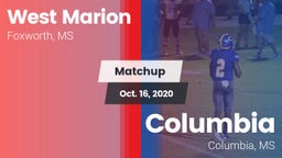Matchup: West Marion vs. Columbia  2020