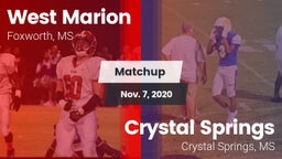 Matchup: West Marion vs. Crystal Springs  2020