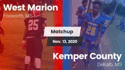Matchup: West Marion vs. Kemper County  2020