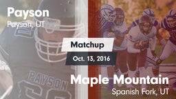 Matchup: Payson vs. Maple Mountain  2016