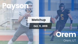 Matchup: Payson vs. Orem  2018