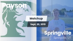 Matchup: Payson vs. Springville  2019