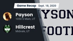 Recap: Payson  vs. Hillcrest   2020
