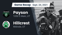 Recap: Payson  vs. Hillcrest   2021