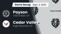 Recap: Payson  vs. Cedar Valley  2022