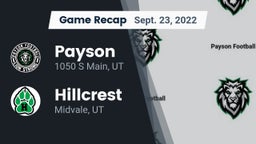 Recap: Payson  vs. Hillcrest   2022